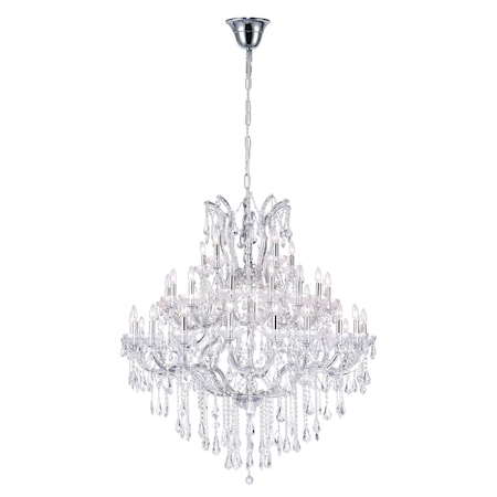 Cwi Lighting Maria Theresa 41 Light Up Chandelier With Chrome Finish 8318P50C-41 (Clear)-B